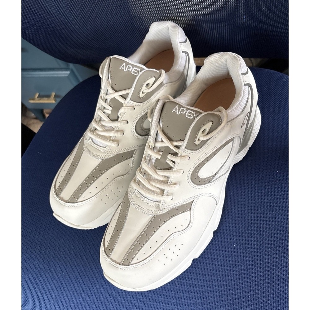 Apex X821M Men's Athletic Shoes Size 14W White/gray w Reflective Piping New